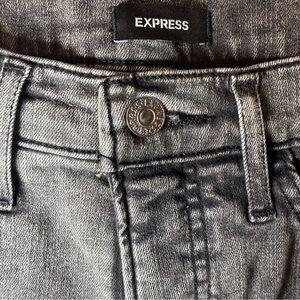 Express High Rise Skinny Jeans Hyper Stretch Black Wash Size 6R